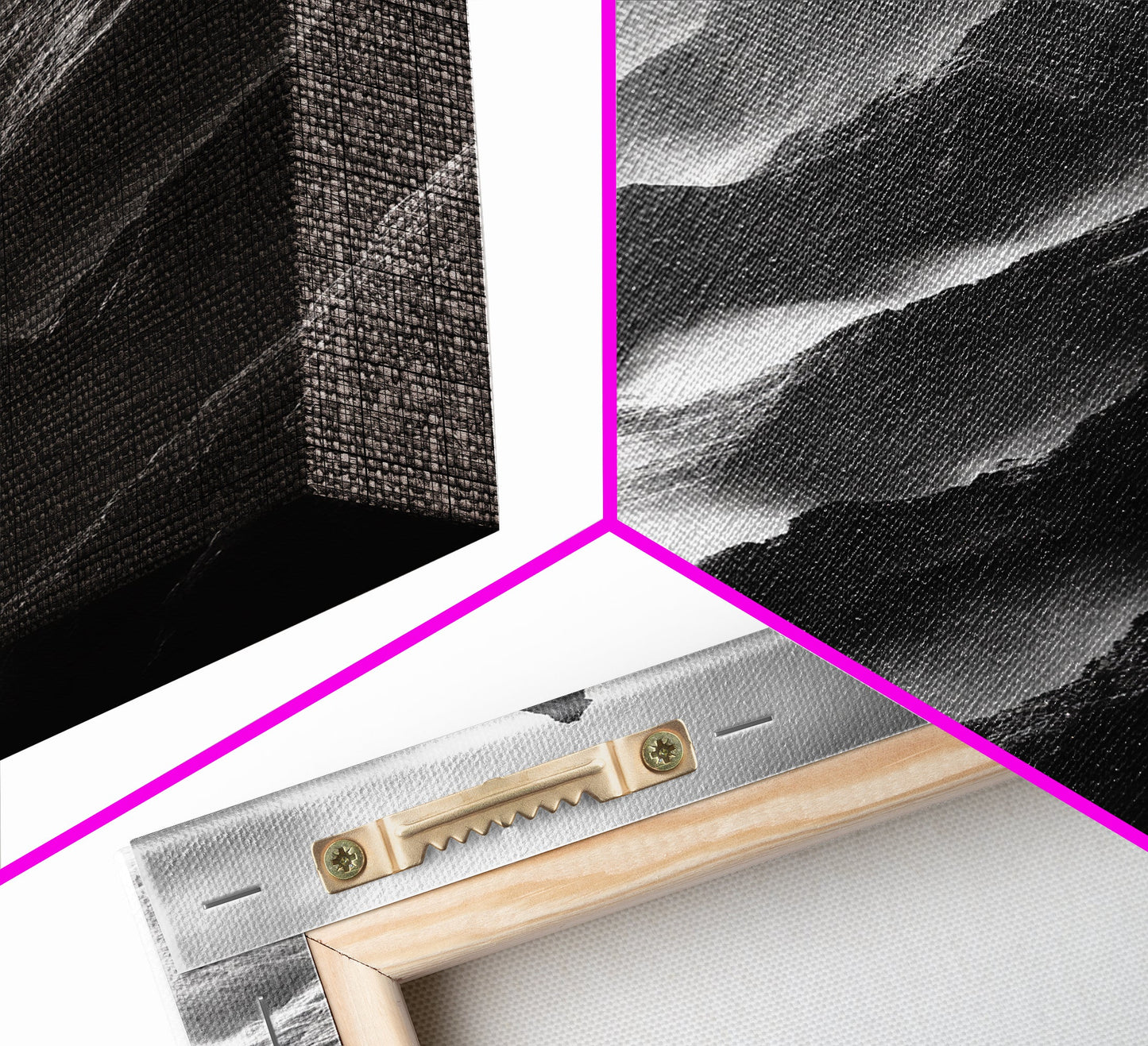 Jagged Cliff Coast, Stormy Ocean Scene, Dramatic Nature Art, Black White Photography, Framed Canvas Print, Office Wall Art, Coastal Decor