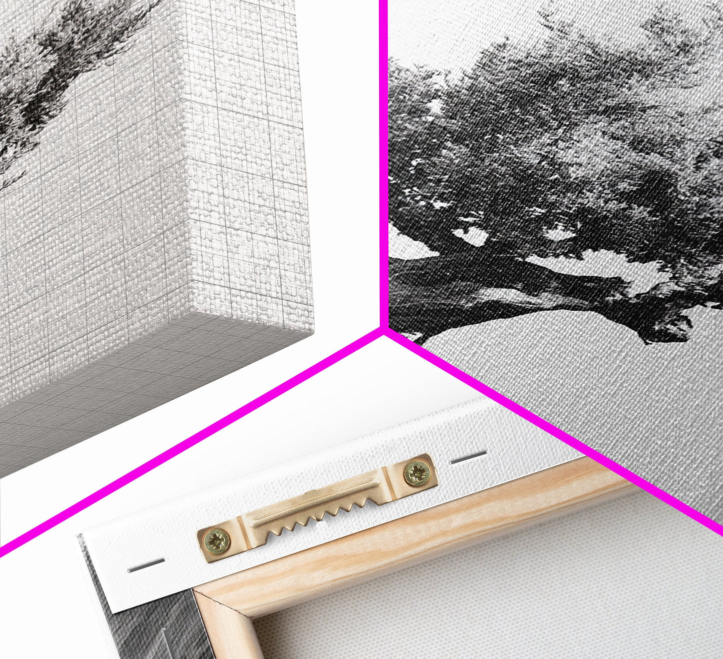 Bonsai Tree, Windswept Wood, Minimal Zen, Canvas Print, Japanese Style Art, Wabi Sabi Decor, Monochrome Botanical Wall Accent