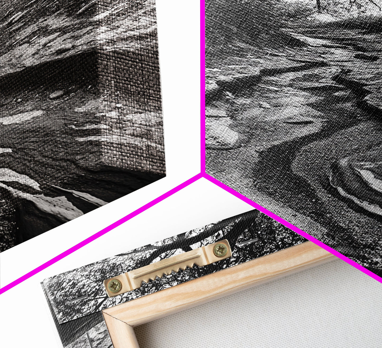 Dry Creek, Twisted Tree, Rocky Path, Framed Canvas Print, Moody Autumn Wall Art, Earthy Entryway Decor, Nature Texture Photography