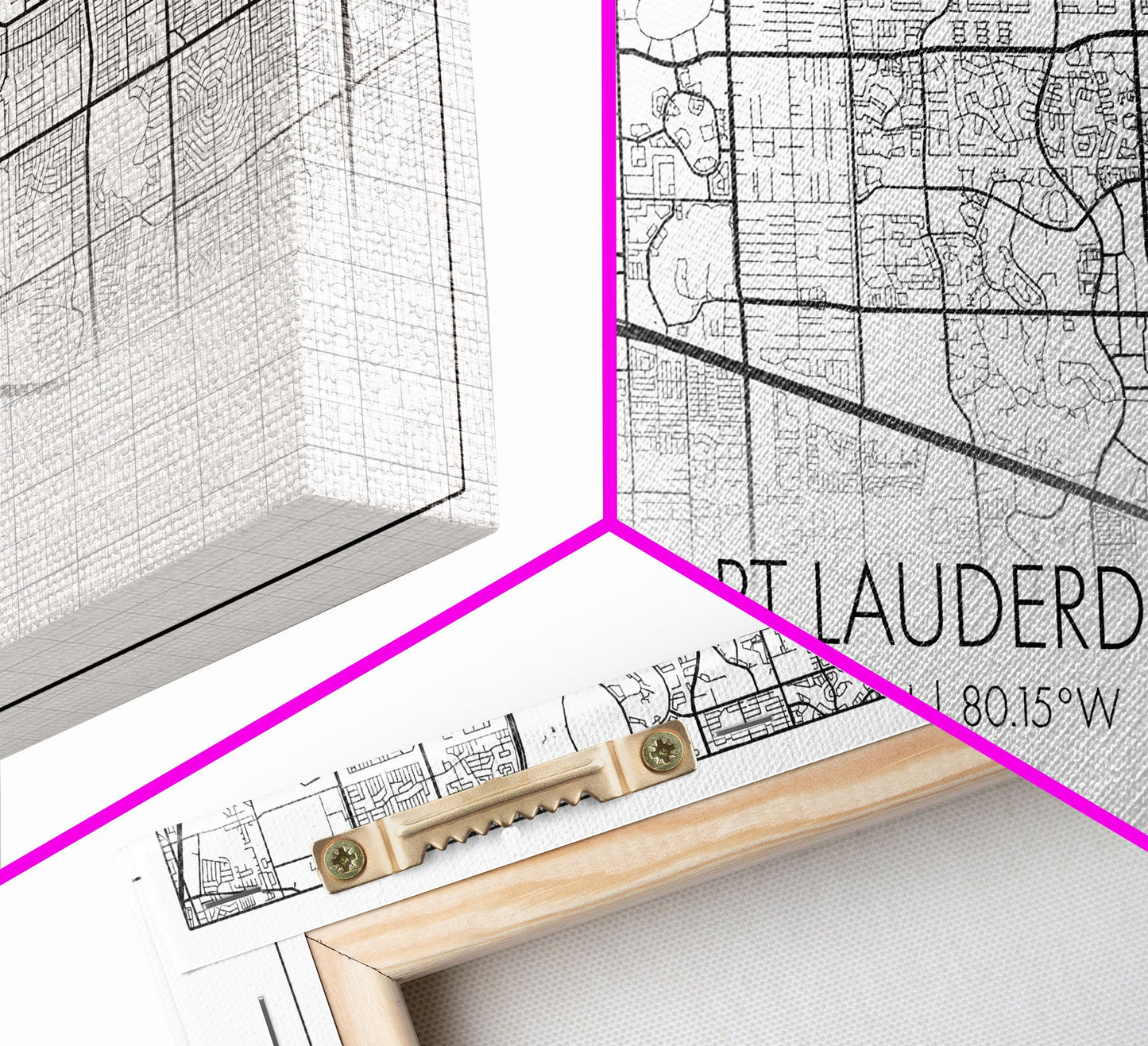 Fort Lauderdale Map, Florida Map, Map Art, Minimalist Art, Wall Art, Canvas Art, Gift For Newlyweds, Boys Room, Billiard Room Décor, Prints