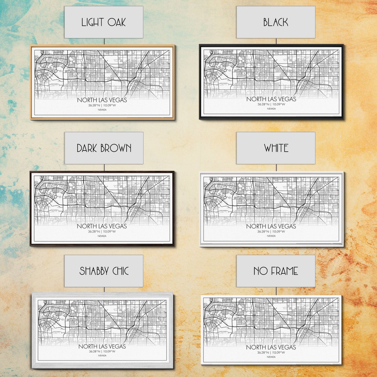 North Las Vegas City Map, Nevada Art, Map Print, Minimalist Wall Art, Wall Art, Canvas Art, Gamer Room Décor, Teacher Gift, Teen Boy Décor