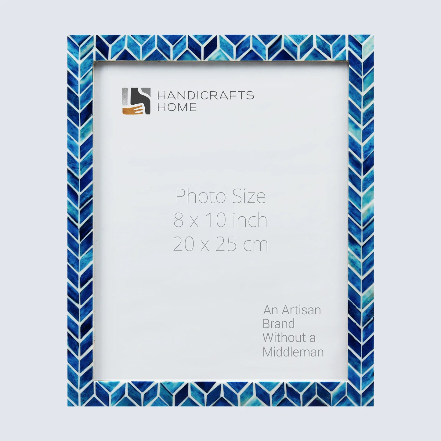 Picture Frame Arctic Ice Pattern Collection Resin inlay Blue & White – 4x6, 5x7 & 8x10