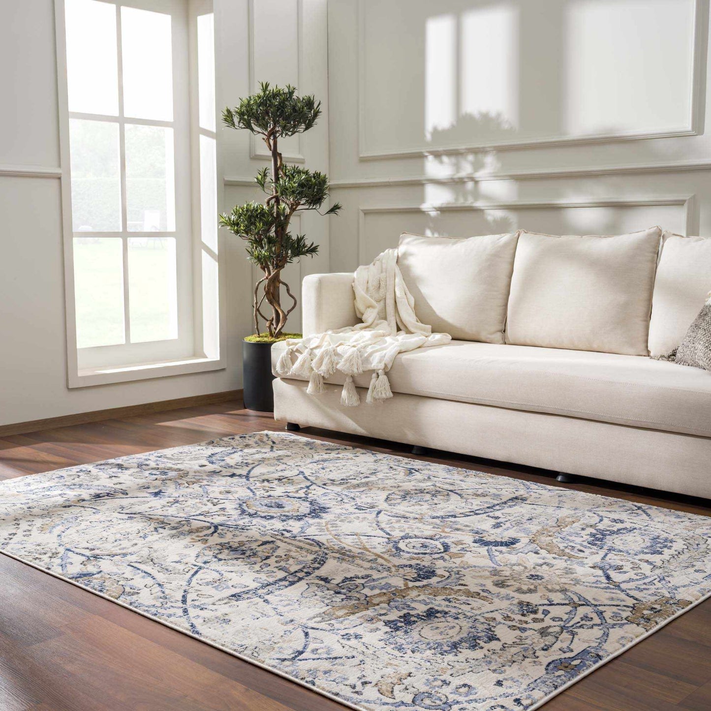 Georgiana Blue & Beige Oushak Rug