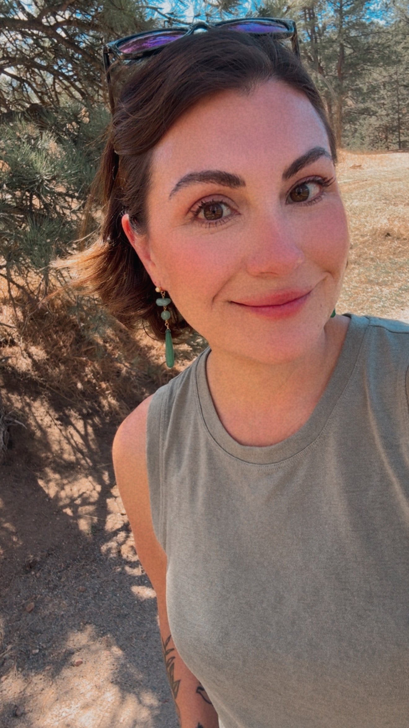 Beautiful Green Drop Earrings