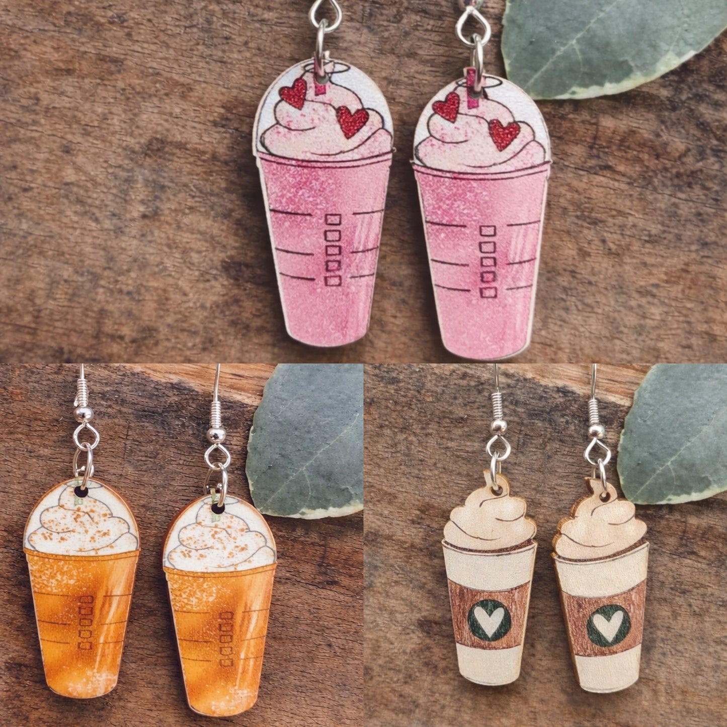 Adorable Coffee Drink Earrings