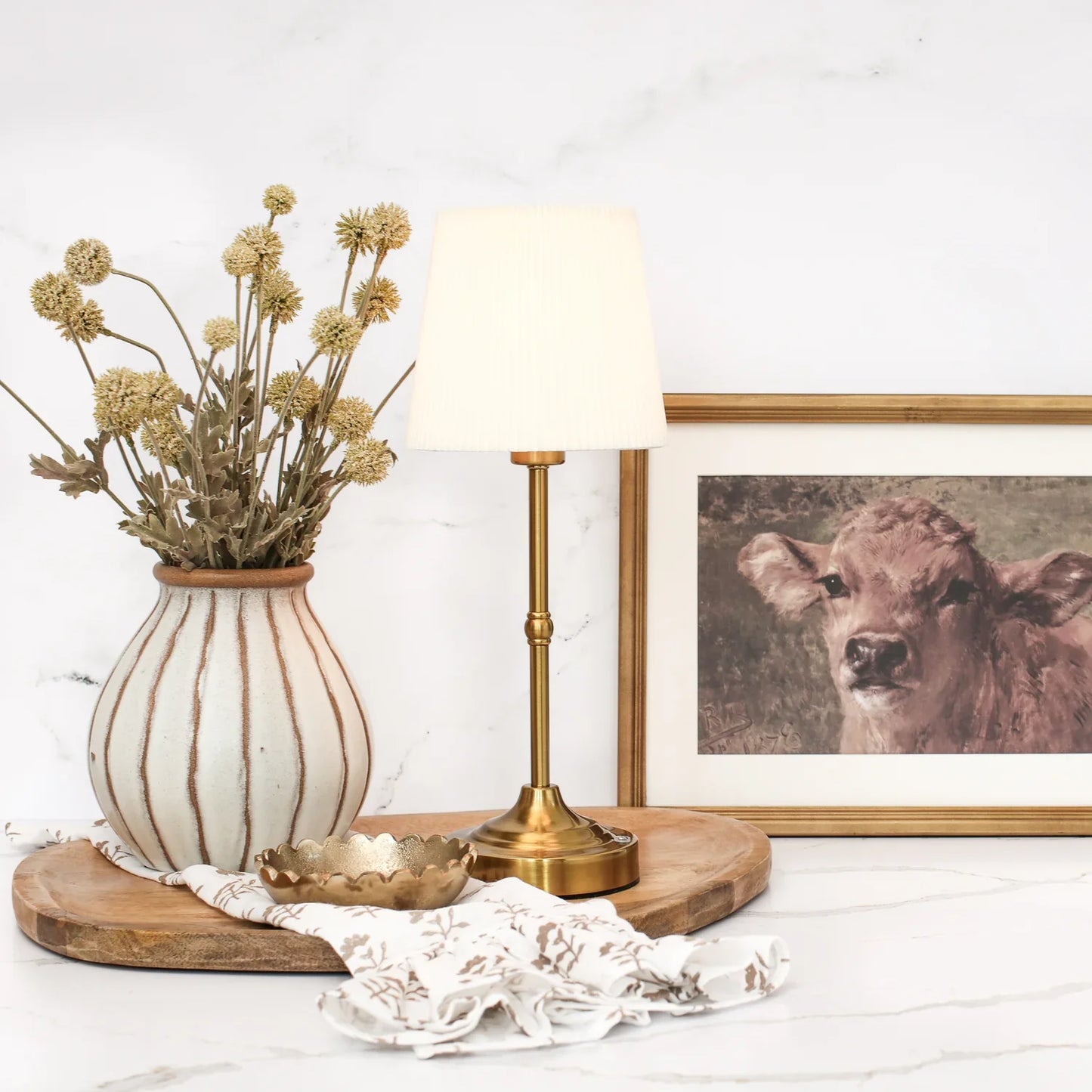 Rechargeable Touch-Control Gold LED Lamp