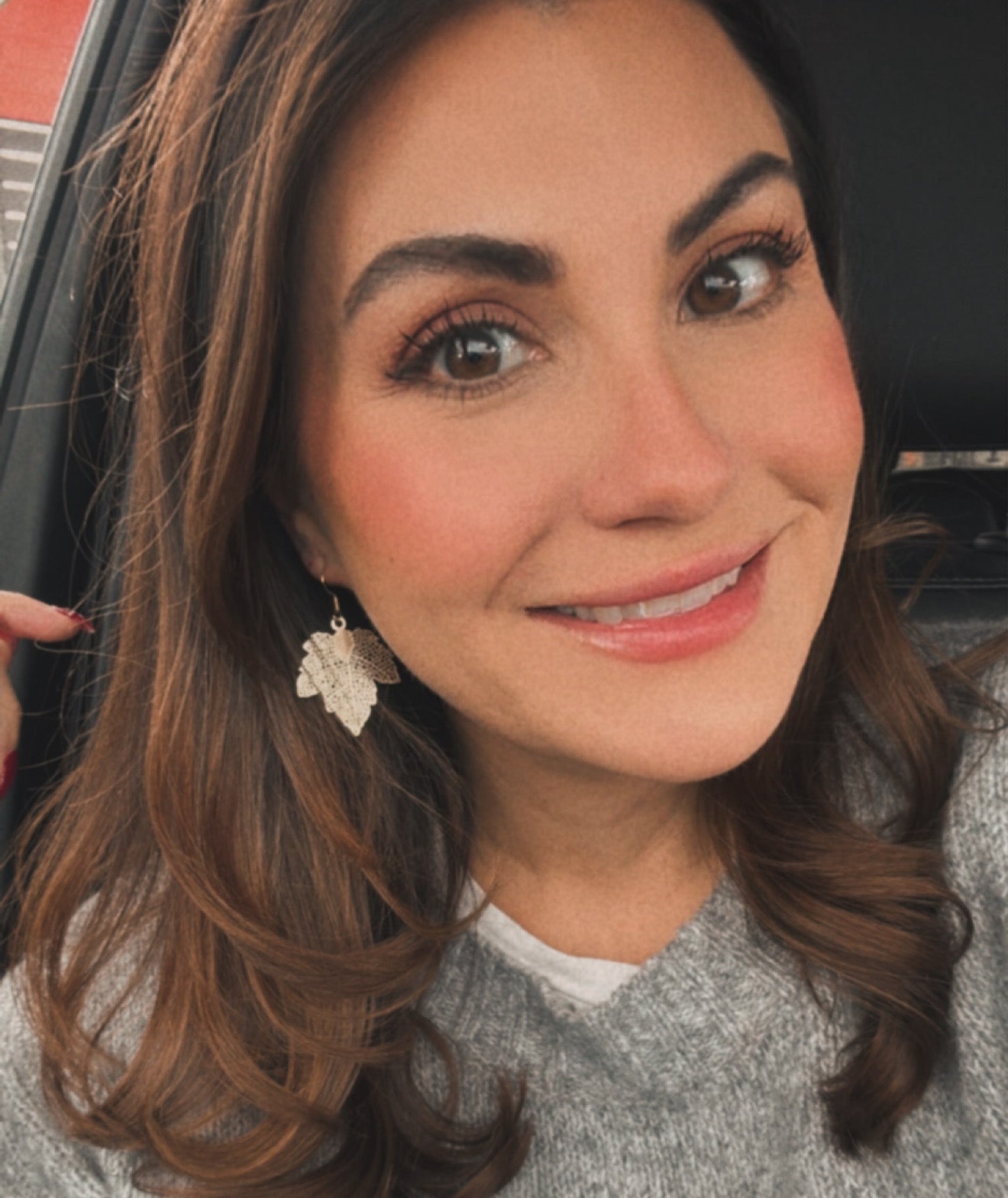 Beautiful Gold Leaf Earrings