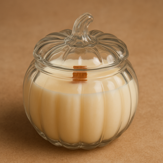 Glass Pumpkin Candle