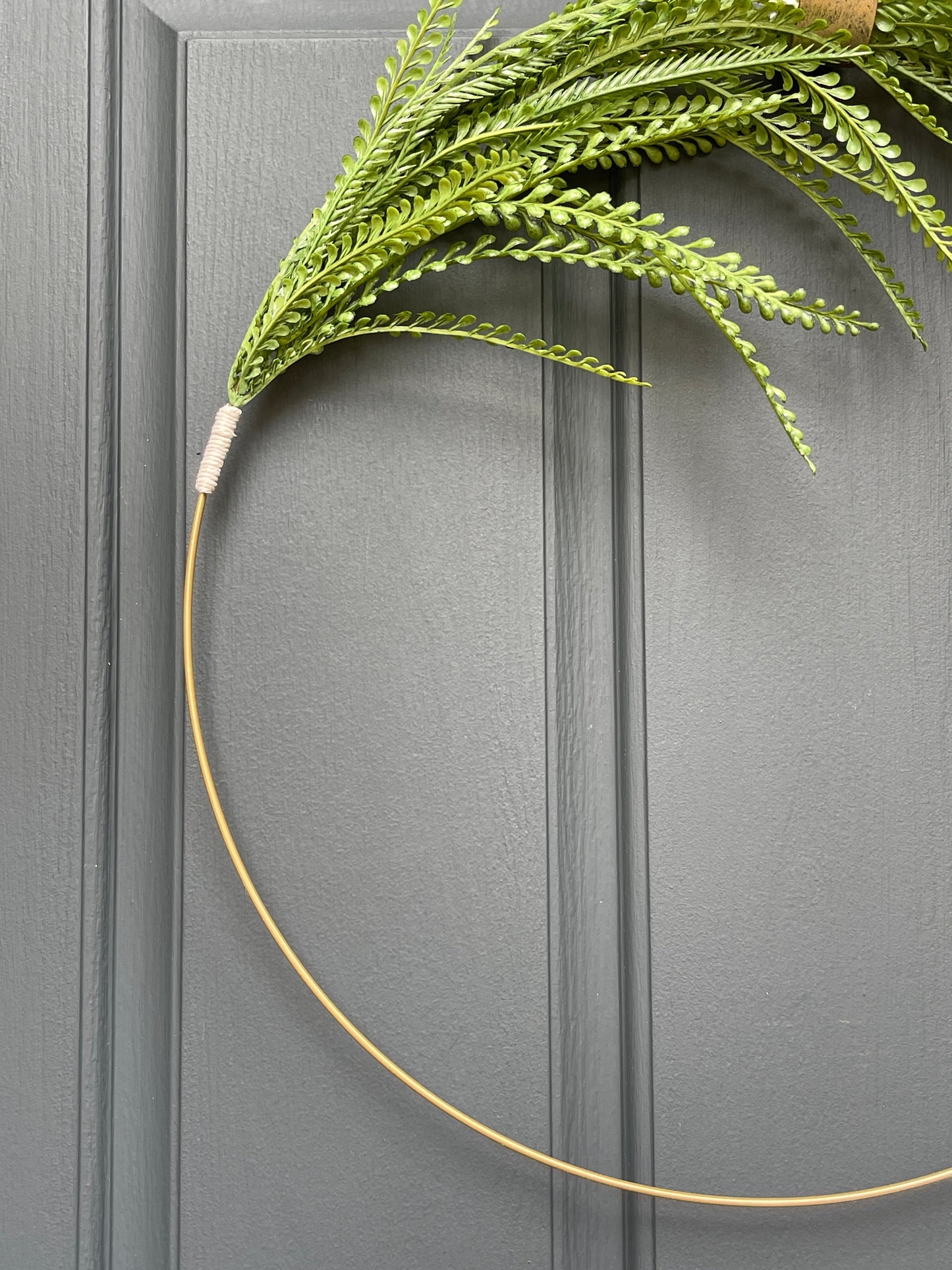 Modern Greenery Hoop Wreath