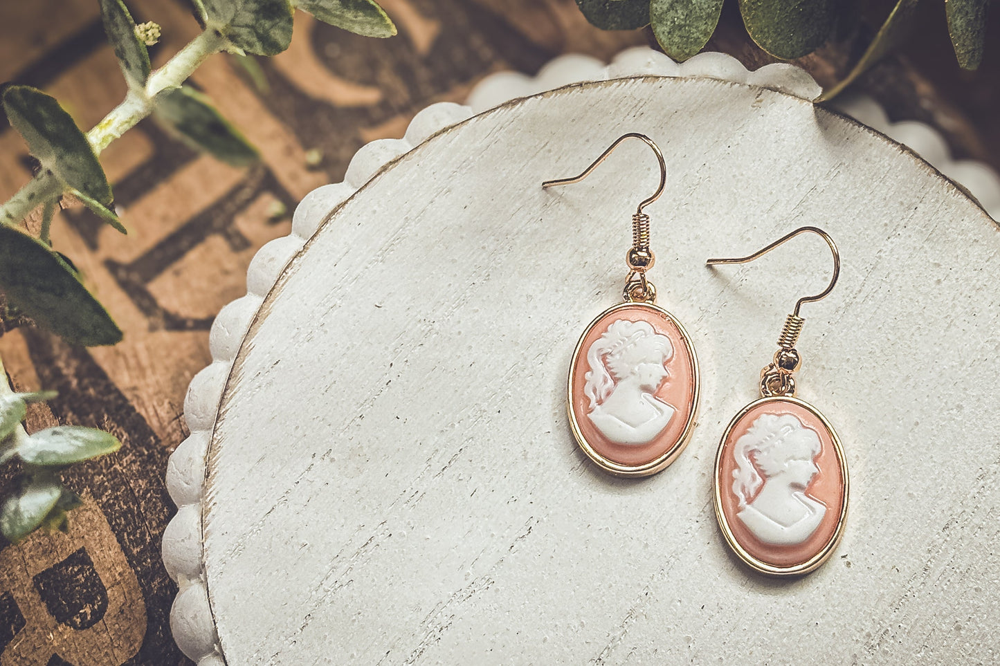 Beautiful Cameo Silhouette Earrings