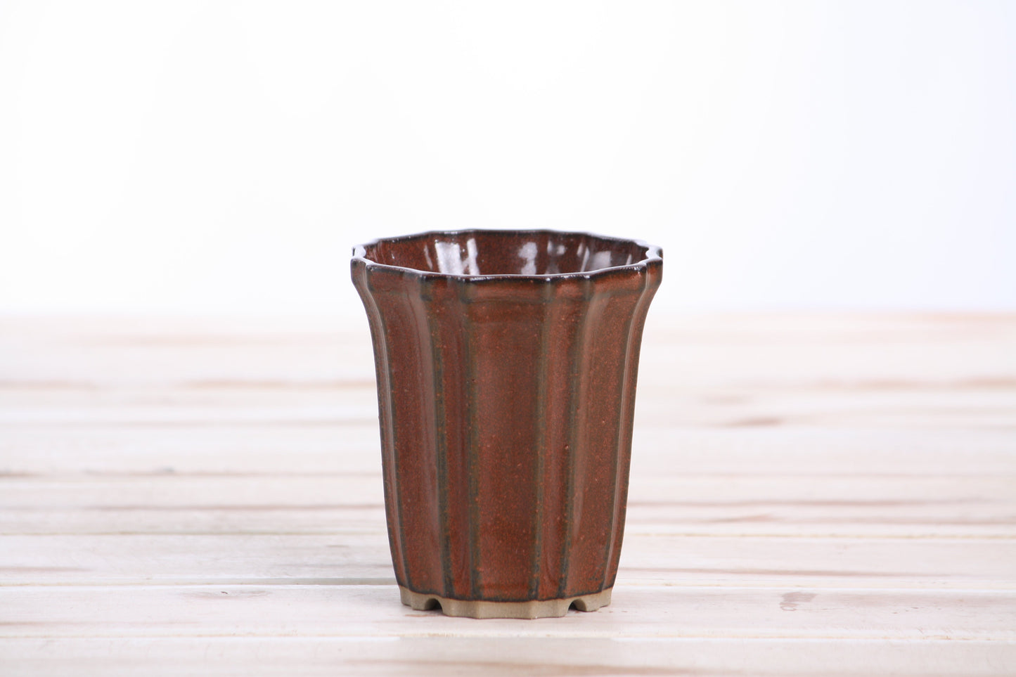 Willow Bonsai Ceramics Flower Design Cascade Bonsai Pot 3 Inch – Elegant Tall Ceramic Bonsai & Succulent Planter, High‑Fired Frost‑Proof Stoneware with Drainage & Wiring Holes, Handmade in USA (Sunset)