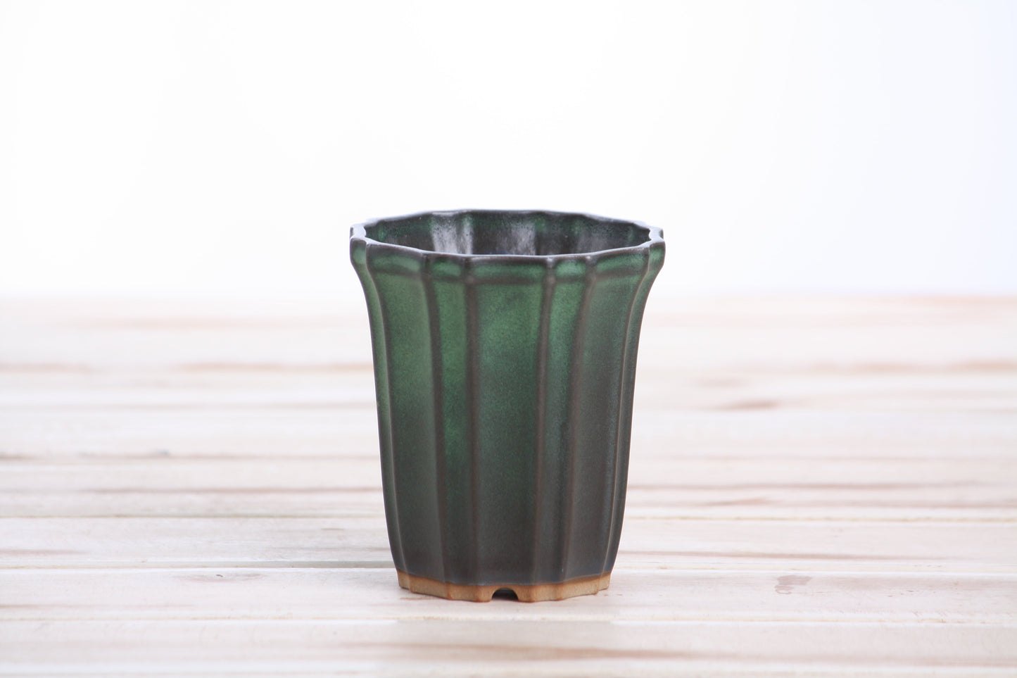 Willow Bonsai Ceramics Flower Design Cascade Bonsai Pot 3 Inch – Elegant Tall Ceramic Bonsai & Succulent Planter, High‑Fired Frost‑Proof Stoneware with Drainage & Wiring Holes, Handmade in USA (Avocado)
