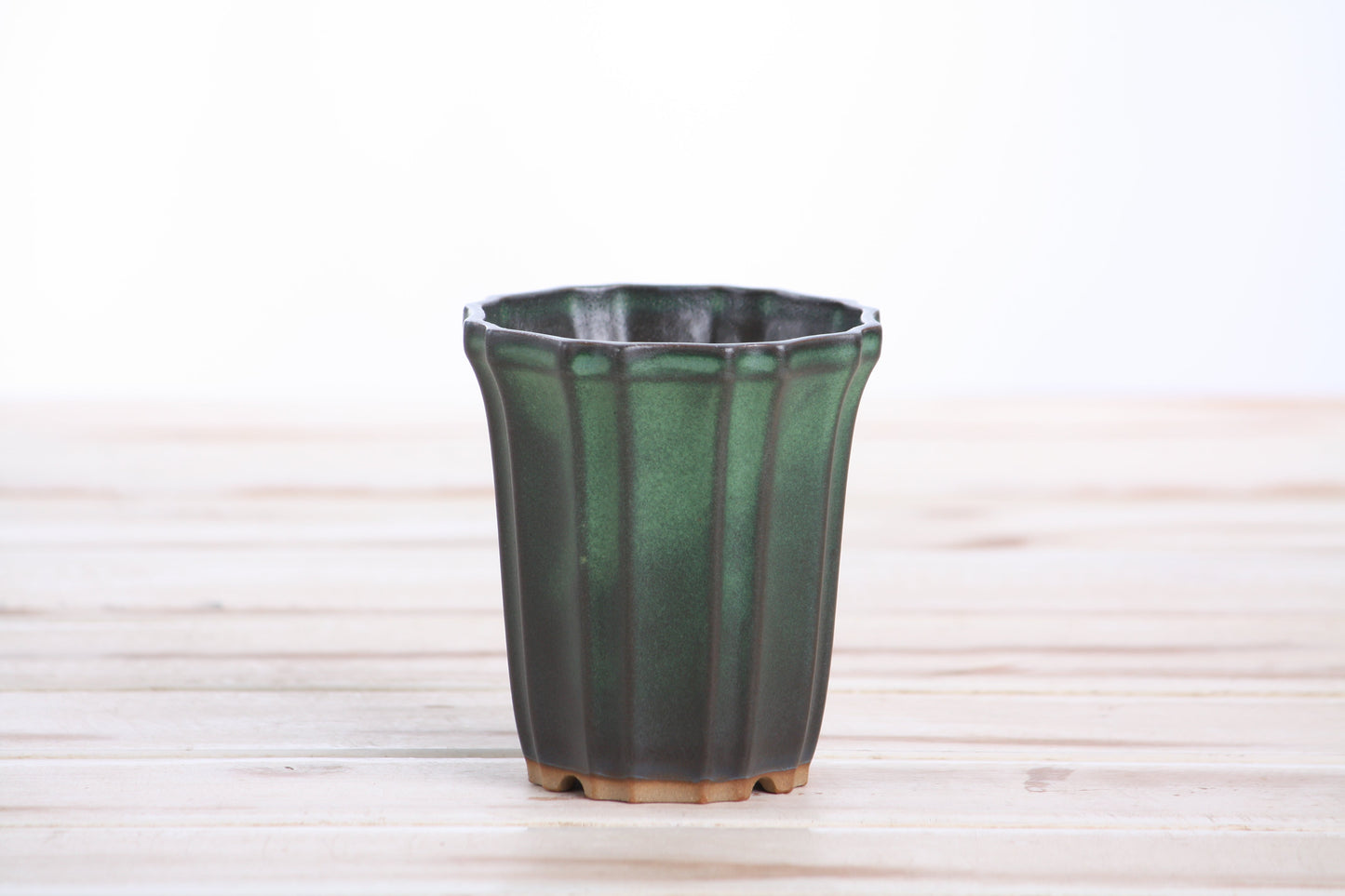 Willow Bonsai Ceramics Flower Design Cascade Bonsai Pot 3 Inch – Elegant Tall Ceramic Bonsai & Succulent Planter, High‑Fired Frost‑Proof Stoneware with Drainage & Wiring Holes, Handmade in USA (Avocado)
