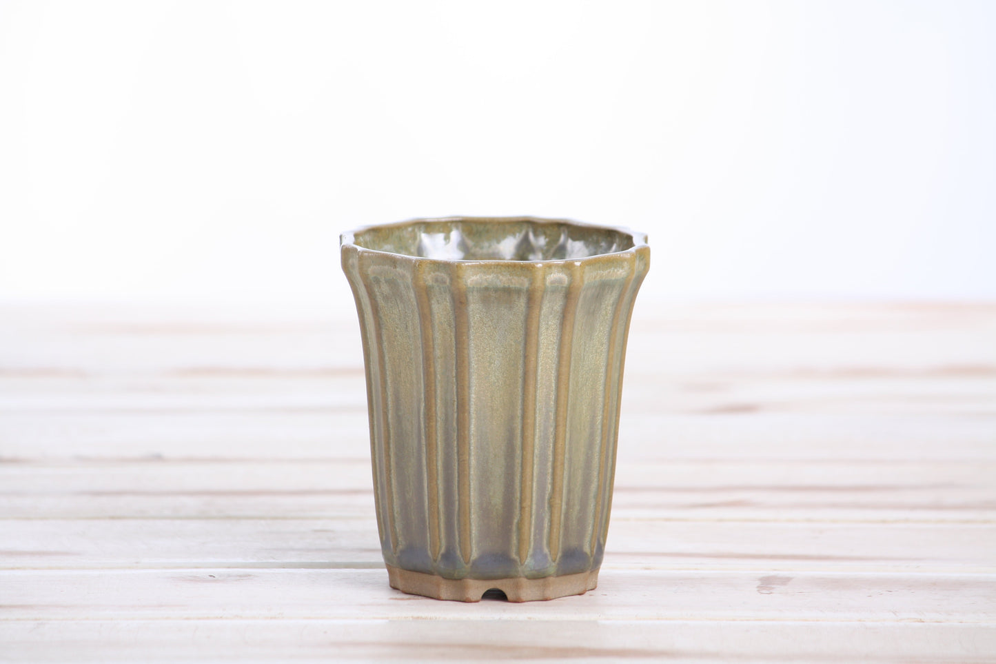 Willow Bonsai Ceramics Flower Design Cascade Bonsai Pot 3 Inch – Elegant Tall Ceramic Bonsai & Succulent Planter, High‑Fired Frost‑Proof Stoneware with Drainage & Wiring Holes, Handmade in USA (Copenhagen)