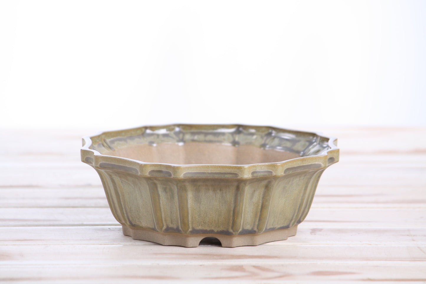 Willow Bonsai Ceramics Flower Design Bonsai Pot 6.5 Inch – Elegant Ceramic Bonsai & Succulent Planter, High‑Fired Frost‑Proof Stoneware with Drainage & Wiring Holes, Handmade in USA (Copenhagen)