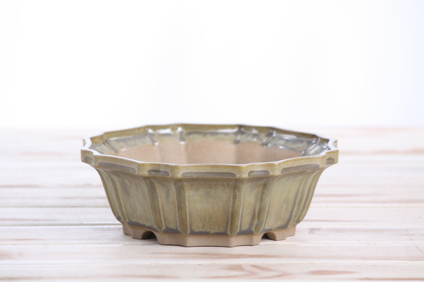 Willow Bonsai Ceramics Flower Design Bonsai Pot 6.5 Inch – Elegant Ceramic Bonsai & Succulent Planter, High‑Fired Frost‑Proof Stoneware with Drainage & Wiring Holes, Handmade in USA (Copenhagen)