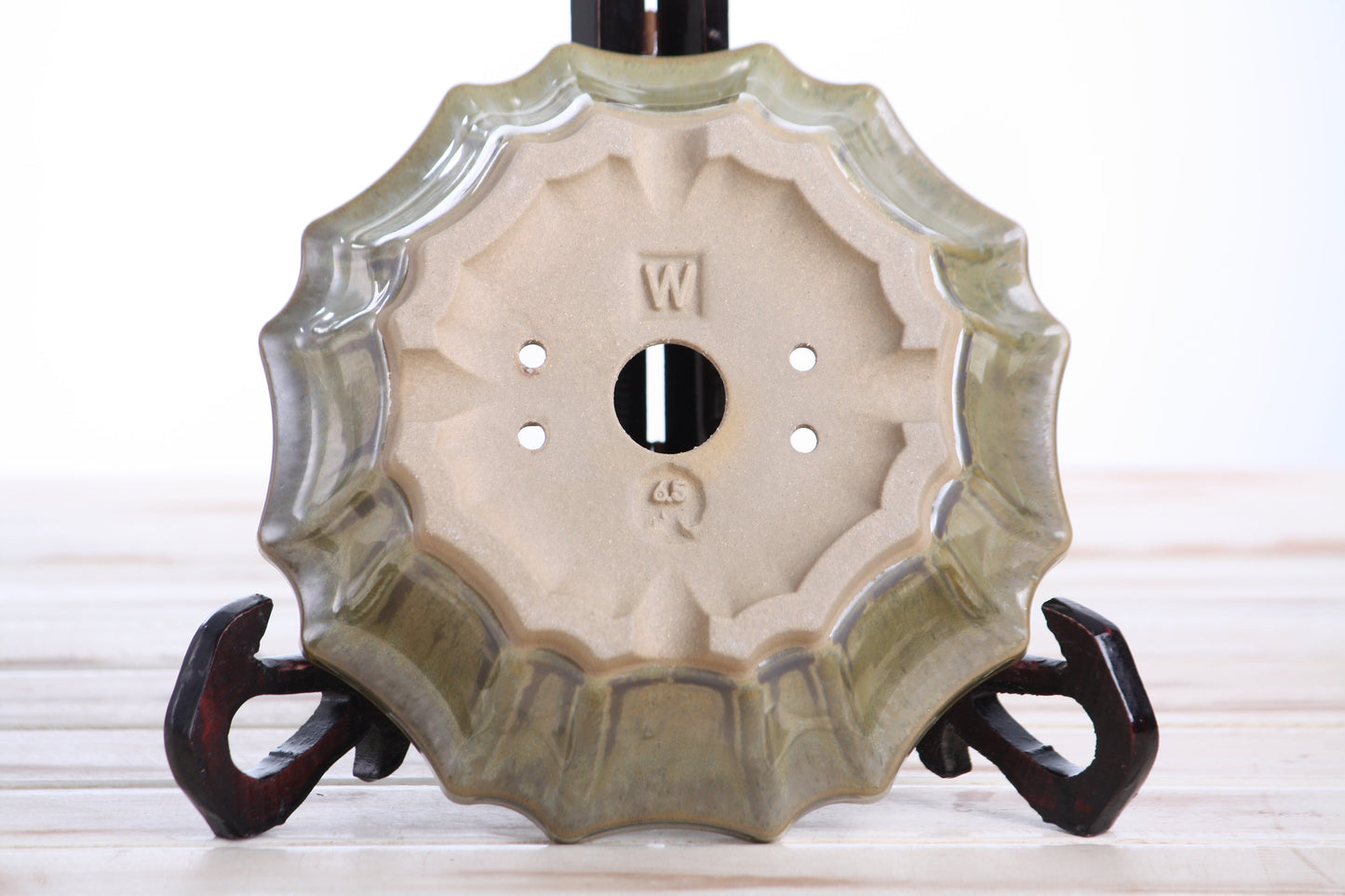Willow Bonsai Ceramics Flower Design Bonsai Pot 6.5 Inch – Elegant Ceramic Bonsai & Succulent Planter, High‑Fired Frost‑Proof Stoneware with Drainage & Wiring Holes, Handmade in USA (Copenhagen)