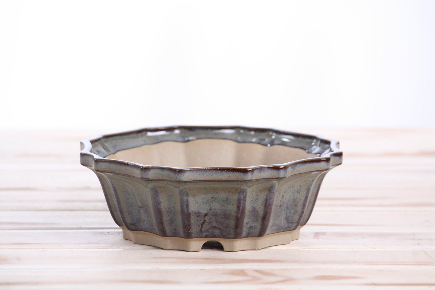 Willow Bonsai Ceramics Flower Design Bonsai Pot 6.5 Inch – Elegant Ceramic Bonsai & Succulent Planter, High‑Fired Frost‑Proof Stoneware with Drainage & Wiring Holes, Handmade in USA (Starry Night)