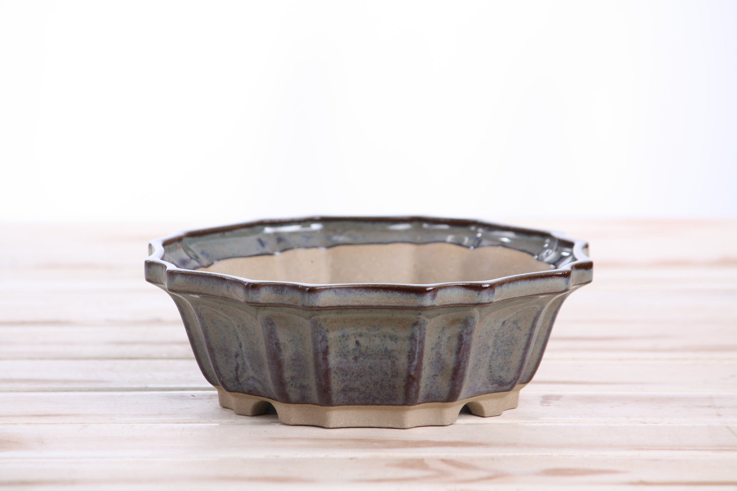 Willow Bonsai Ceramics Flower Design Bonsai Pot 6.5 Inch – Elegant Ceramic Bonsai & Succulent Planter, High‑Fired Frost‑Proof Stoneware with Drainage & Wiring Holes, Handmade in USA (Starry Night)