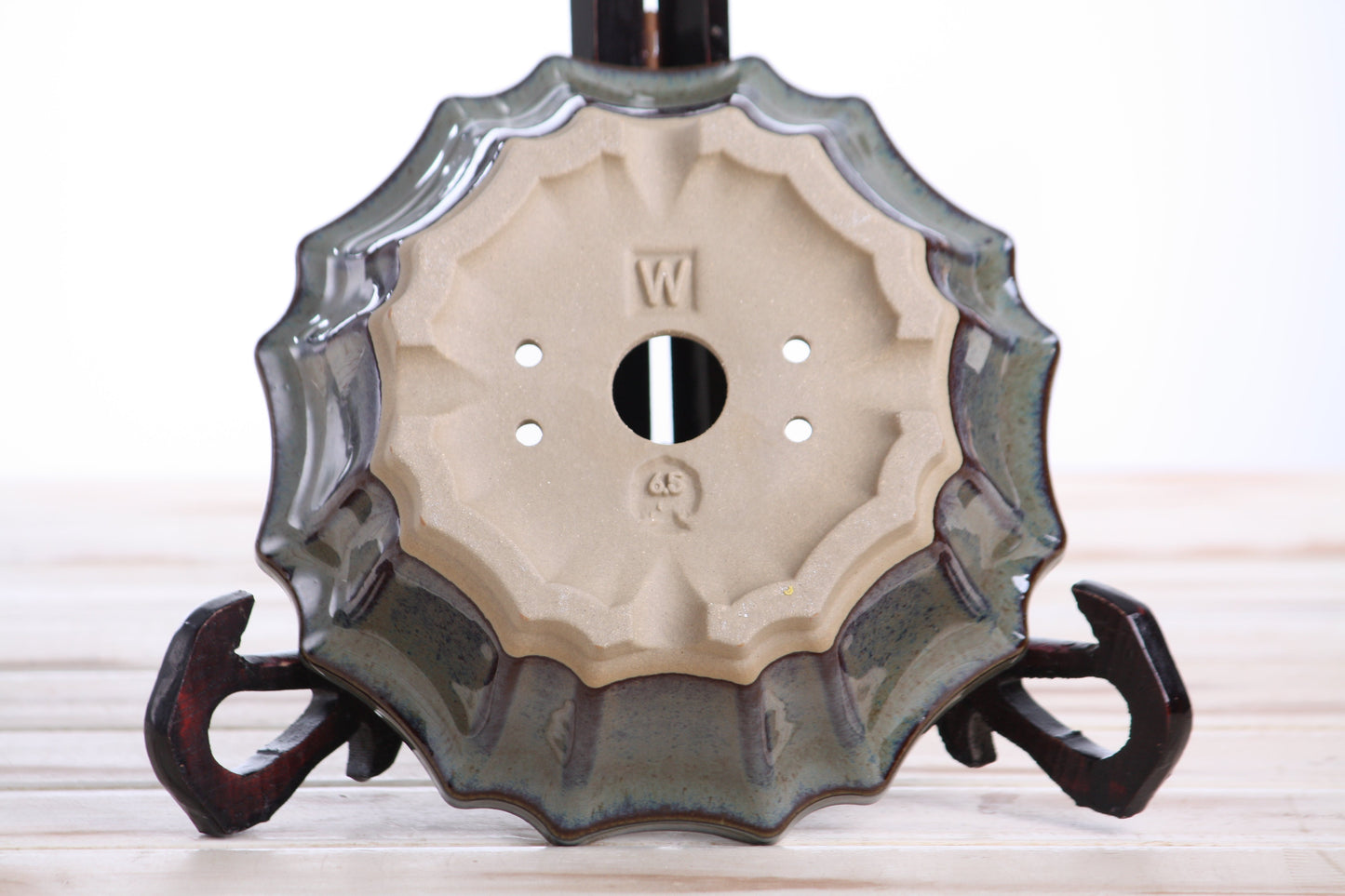 Willow Bonsai Ceramics Flower Design Bonsai Pot 6.5 Inch – Elegant Ceramic Bonsai & Succulent Planter, High‑Fired Frost‑Proof Stoneware with Drainage & Wiring Holes, Handmade in USA (Starry Night)