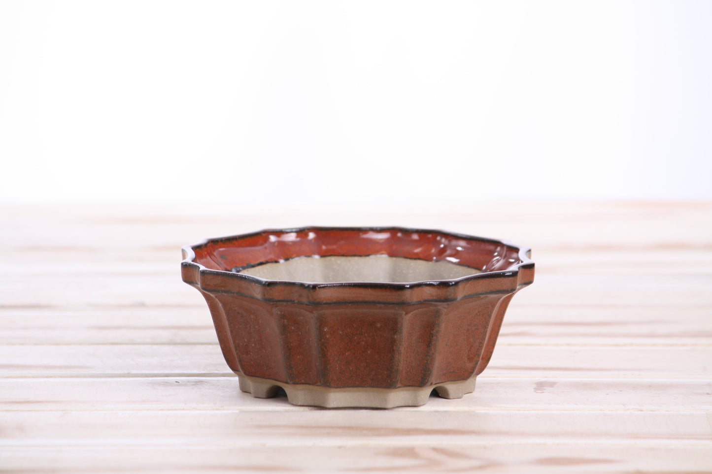 Willow Bonsai Ceramics Flower Design Bonsai Pot 5 Inch – Elegant Ceramic Bonsai & Succulent Planter, High‑Fired Frost‑Proof Stoneware with Drainage & Wiring Holes, Handmade in USA (Sunset)