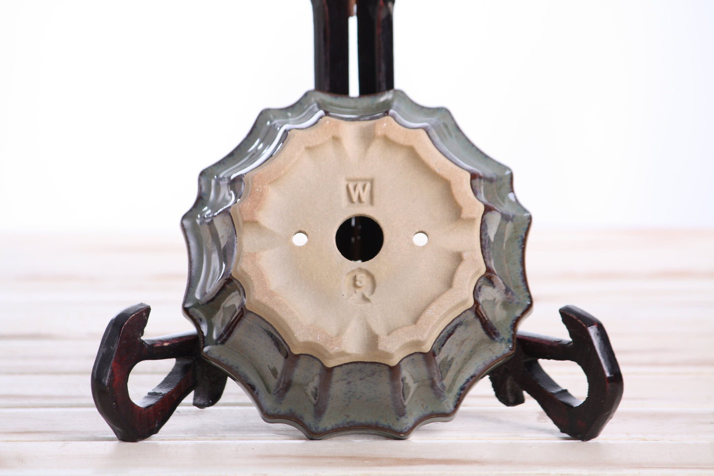 Willow Bonsai Ceramics Flower Design Bonsai Pot 5 Inch – Elegant Ceramic Bonsai & Succulent Planter, High‑Fired Frost‑Proof Stoneware with Drainage & Wiring Holes, Handmade in USA (Starry Night)