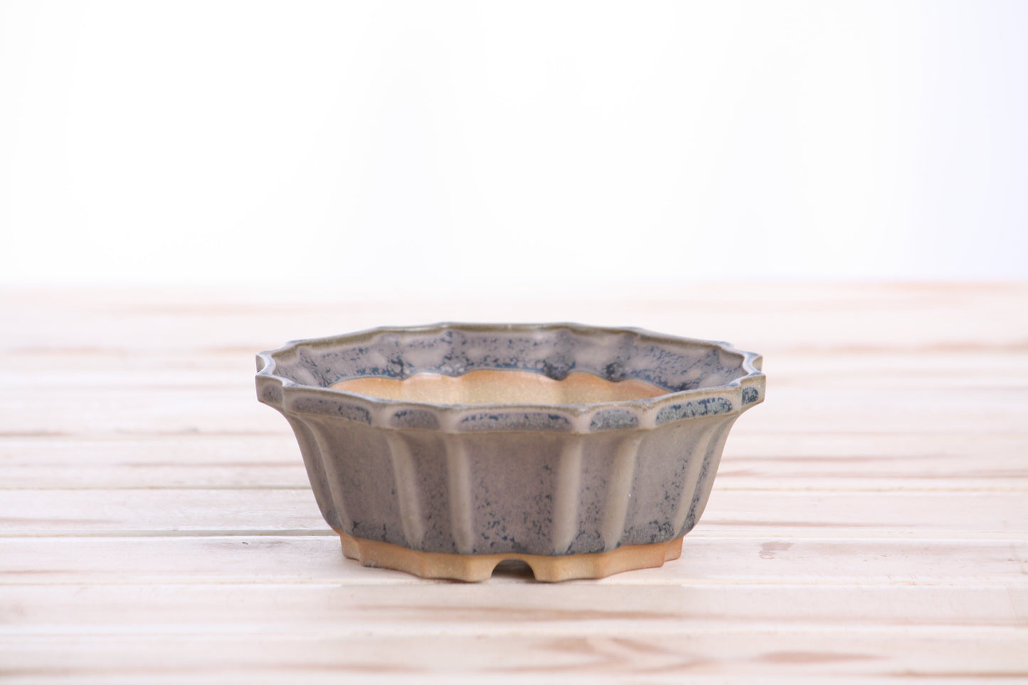 Willow Bonsai Ceramics Flower Design Bonsai Pot 5 Inch – Elegant Ceramic Bonsai & Succulent Planter, High‑Fired Frost‑Proof Stoneware with Drainage & Wiring Holes, Handmade in USA (Ocean)