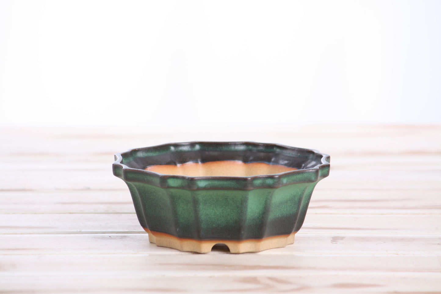 Willow Bonsai Ceramics Flower Design Bonsai Pot 5 Inch – Elegant Ceramic Bonsai & Succulent Planter, High‑Fired Frost‑Proof Stoneware with Drainage & Wiring Holes, Handmade in USA (Avocado)