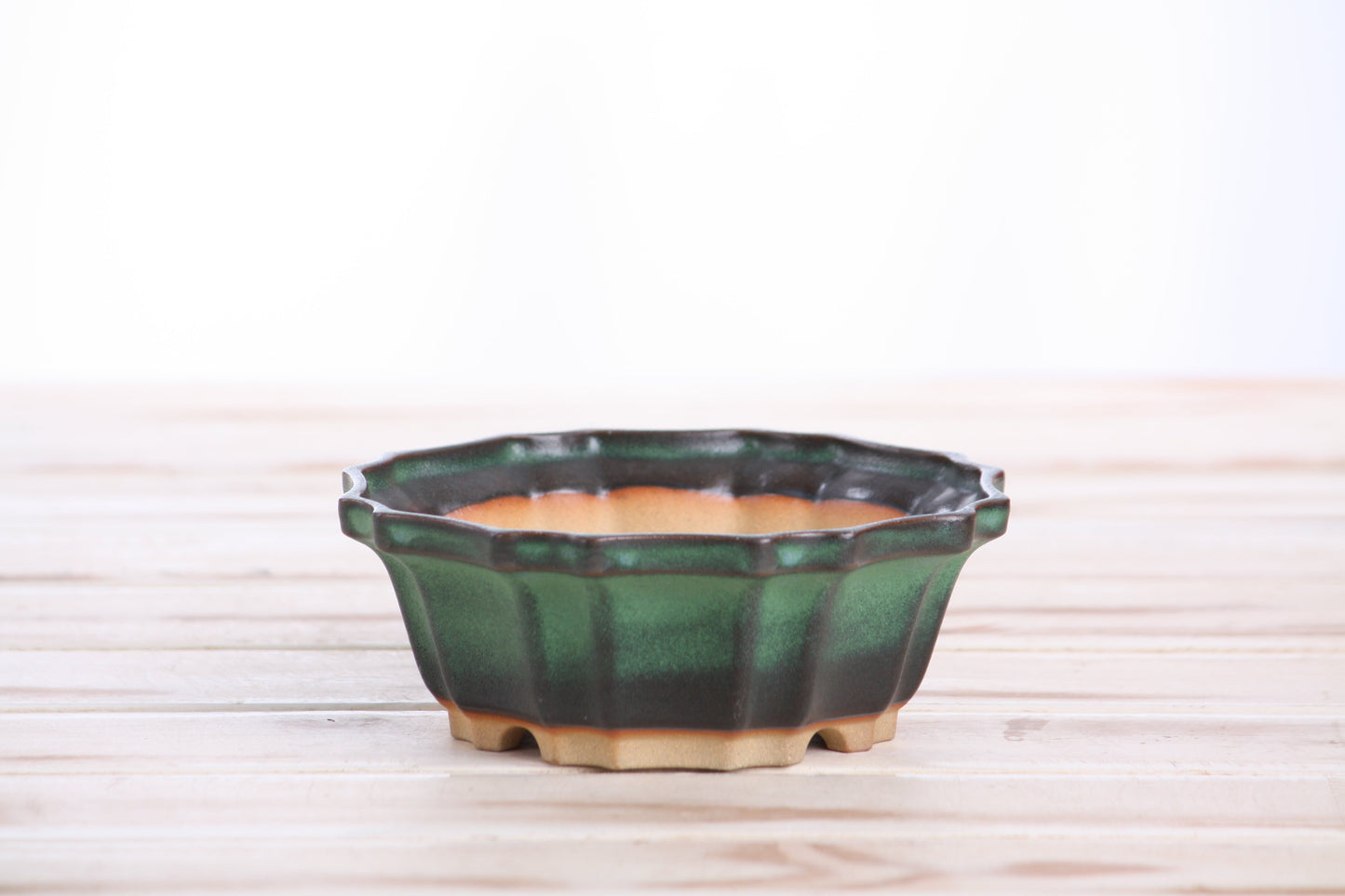 Willow Bonsai Ceramics Flower Design Bonsai Pot 5 Inch – Elegant Ceramic Bonsai & Succulent Planter, High‑Fired Frost‑Proof Stoneware with Drainage & Wiring Holes, Handmade in USA (Avocado)
