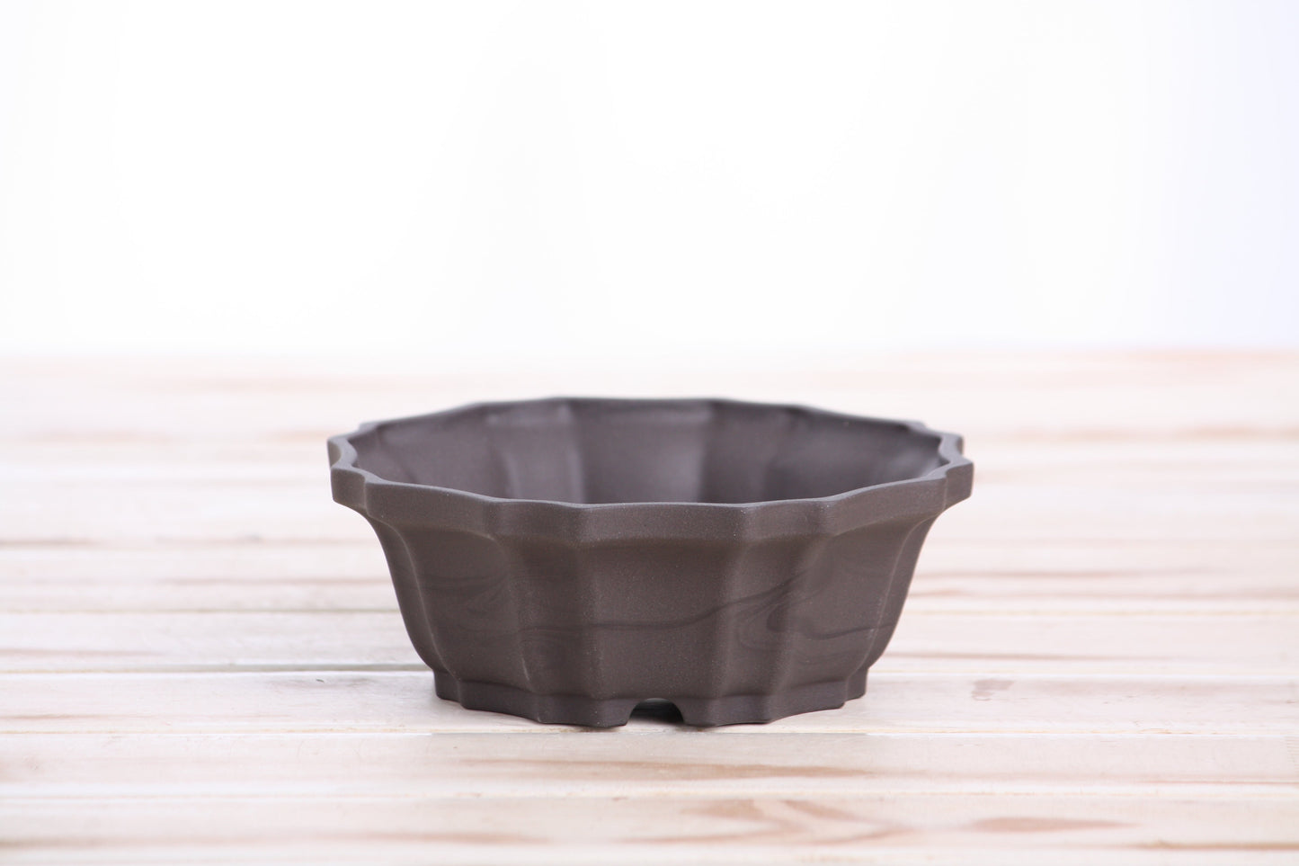 Willow Bonsai Ceramics Flower Design Bonsai Pot 5 Inch – Elegant Ceramic Bonsai & Succulent Planter, High‑Fired Frost‑Proof Stoneware with Drainage & Wiring Holes, Handmade in USA (Unglazed Black)