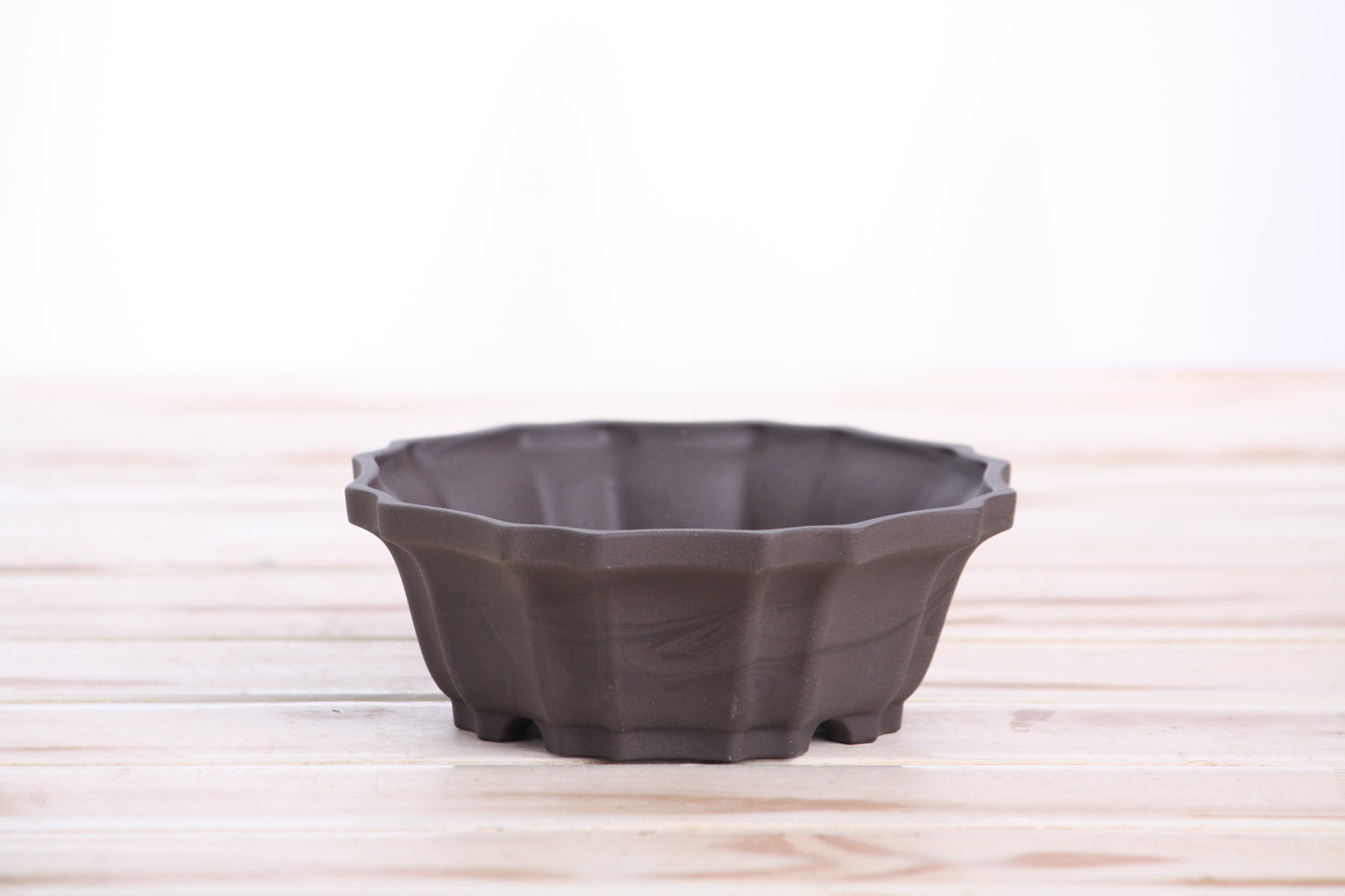 Willow Bonsai Ceramics Flower Design Bonsai Pot 5 Inch – Elegant Ceramic Bonsai & Succulent Planter, High‑Fired Frost‑Proof Stoneware with Drainage & Wiring Holes, Handmade in USA (Unglazed Black)