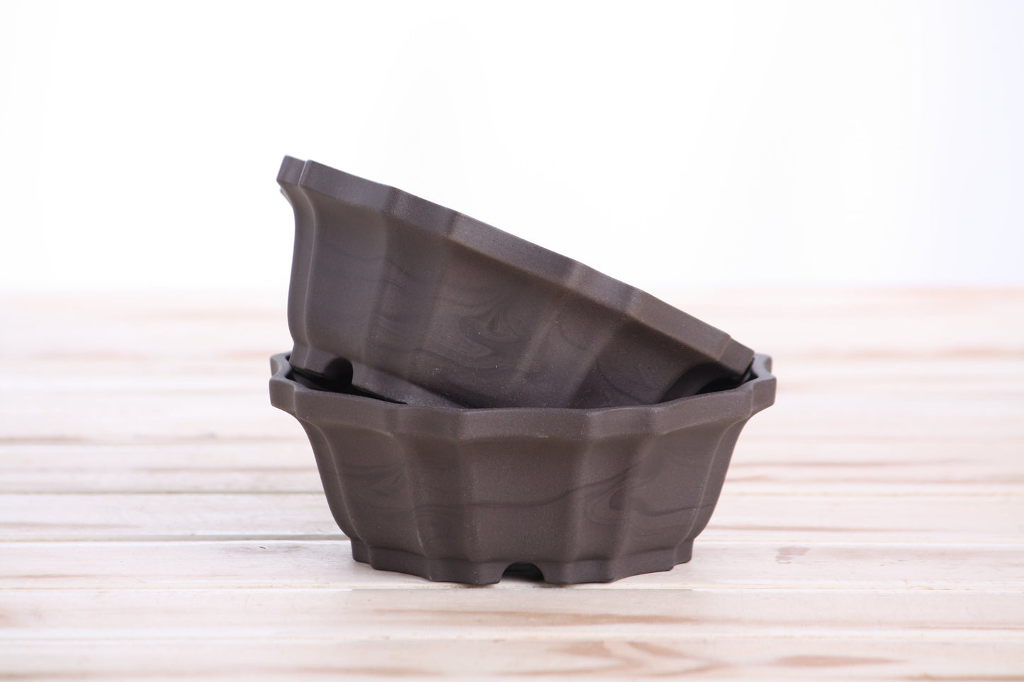 Willow Bonsai Ceramics Flower Design Bonsai Pot 5 Inch – Elegant Ceramic Bonsai & Succulent Planter, High‑Fired Frost‑Proof Stoneware with Drainage & Wiring Holes, Handmade in USA (Unglazed Black)