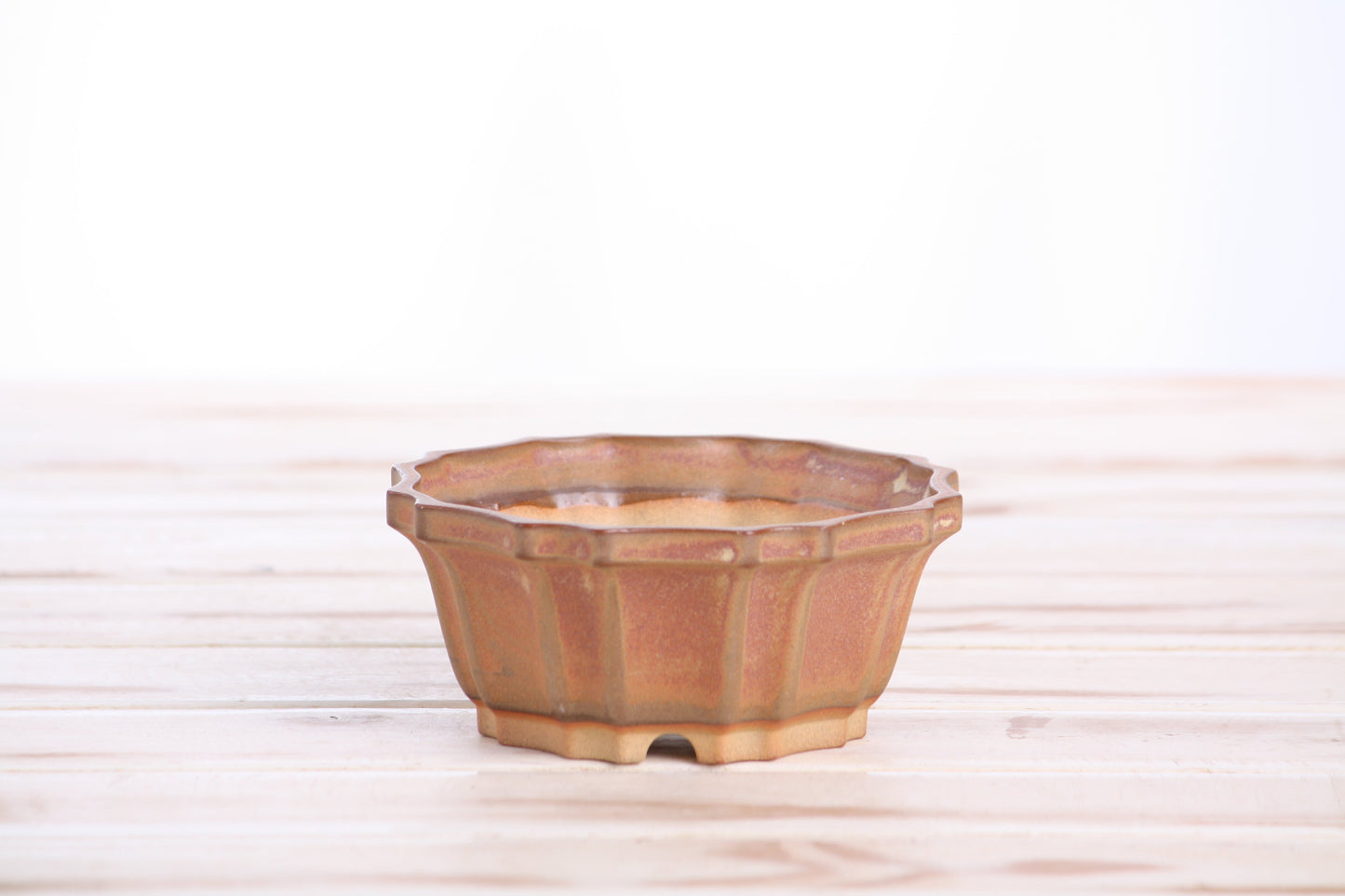 Willow Bonsai Ceramics Flower Design Bonsai Pot 4.5 Inch – Elegant Ceramic Bonsai & Succulent Planter, High‑Fired Frost‑Proof Stoneware with Drainage & Wiring Holes, Handmade in USA (Deep Stone)