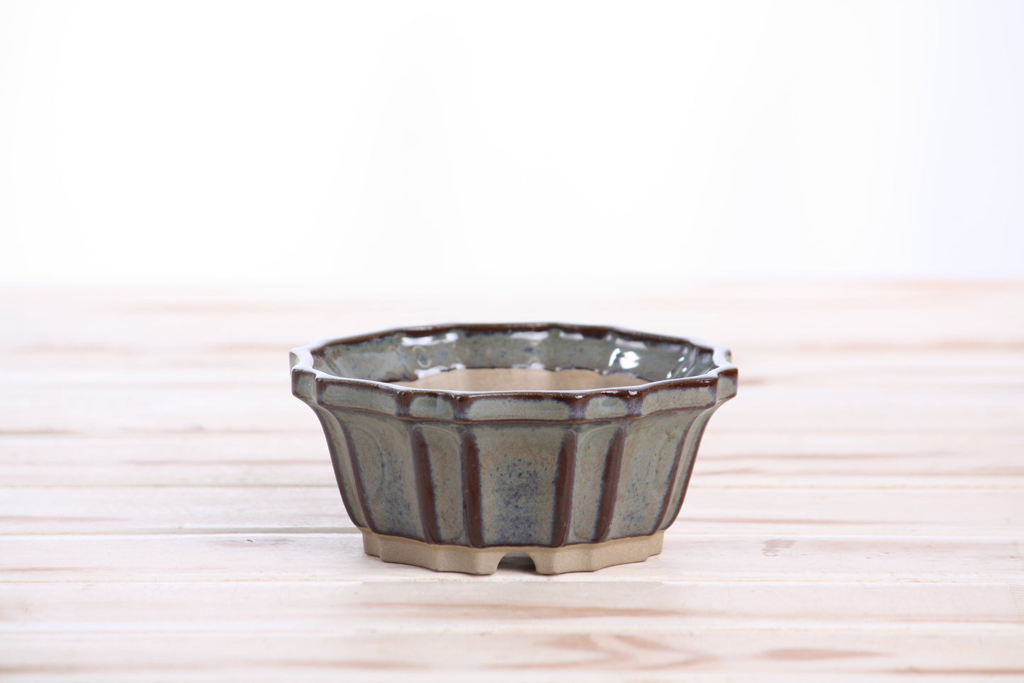Willow Bonsai Ceramics Flower Design Bonsai Pot 4.5 Inch – Elegant Ceramic Bonsai & Succulent Planter, High‑Fired Frost‑Proof Stoneware with Drainage & Wiring Holes, Handmade in USA (Starry Night)