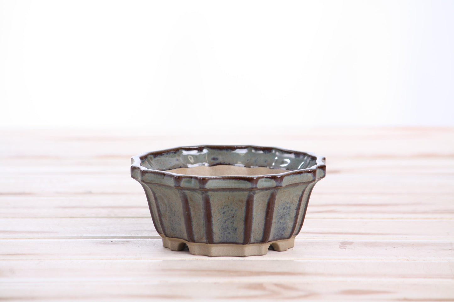 Willow Bonsai Ceramics Flower Design Bonsai Pot 4.5 Inch – Elegant Ceramic Bonsai & Succulent Planter, High‑Fired Frost‑Proof Stoneware with Drainage & Wiring Holes, Handmade in USA (Starry Night)