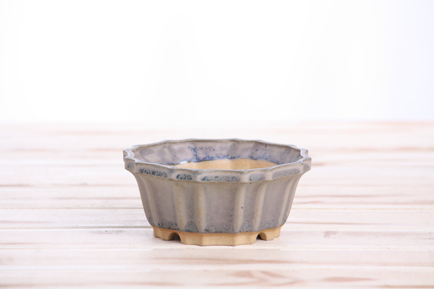 Willow Bonsai Ceramics Flower Design Bonsai Pot 4.5 Inch – Elegant Ceramic Bonsai & Succulent Planter, High‑Fired Frost‑Proof Stoneware with Drainage & Wiring Holes, Handmade in USA (Ocean)