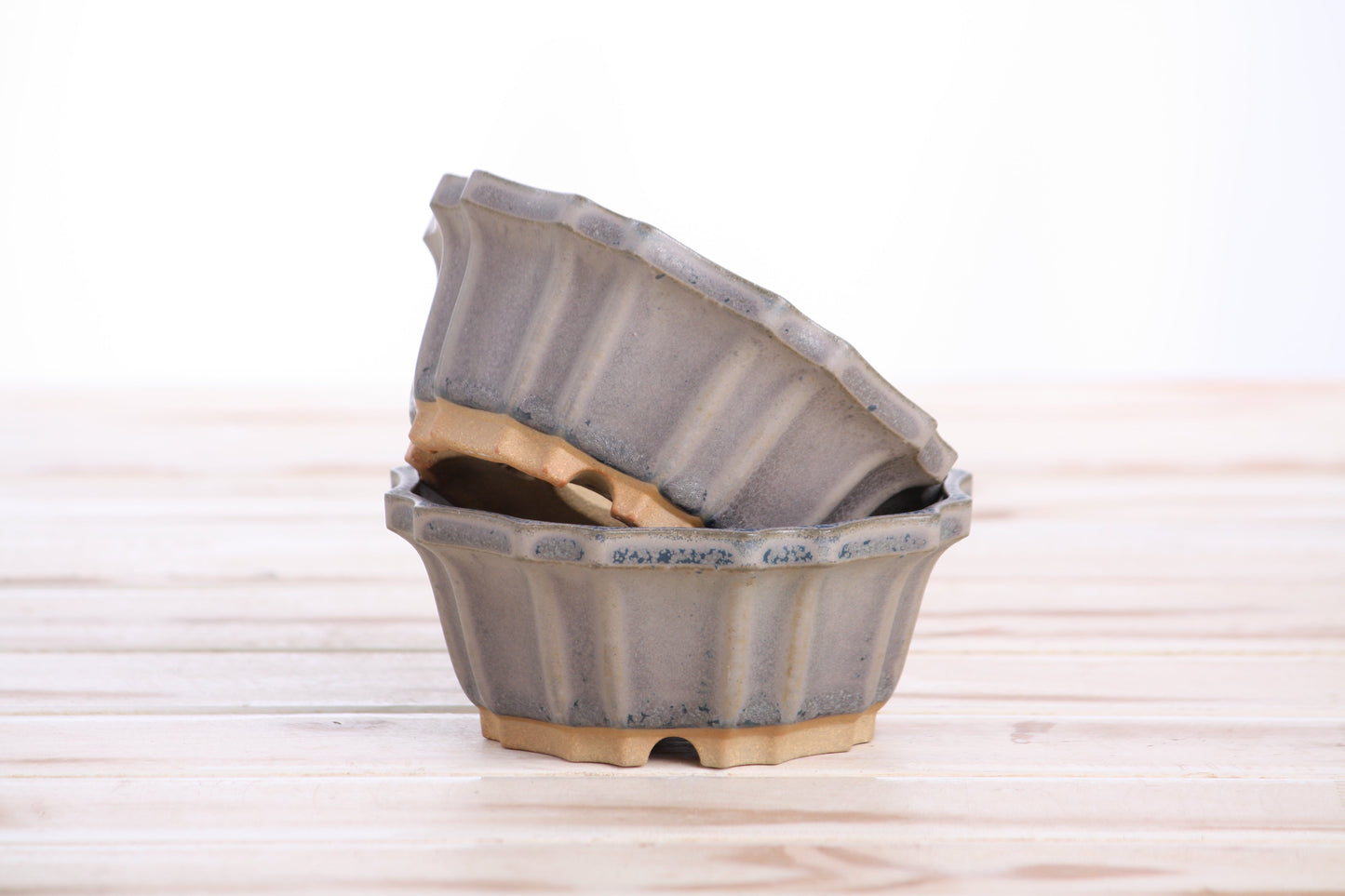 Willow Bonsai Ceramics Flower Design Bonsai Pot 4.5 Inch – Elegant Ceramic Bonsai & Succulent Planter, High‑Fired Frost‑Proof Stoneware with Drainage & Wiring Holes, Handmade in USA (Ocean)