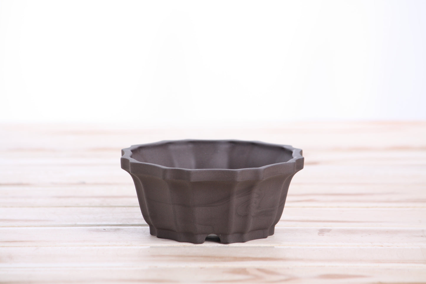 Willow Bonsai Ceramics Flower Design Bonsai Pot 4.5 Inch – Elegant Ceramic Bonsai & Succulent Planter, High‑Fired Frost‑Proof Stoneware with Drainage & Wiring Holes, Handmade in USA (Unglazed Black)