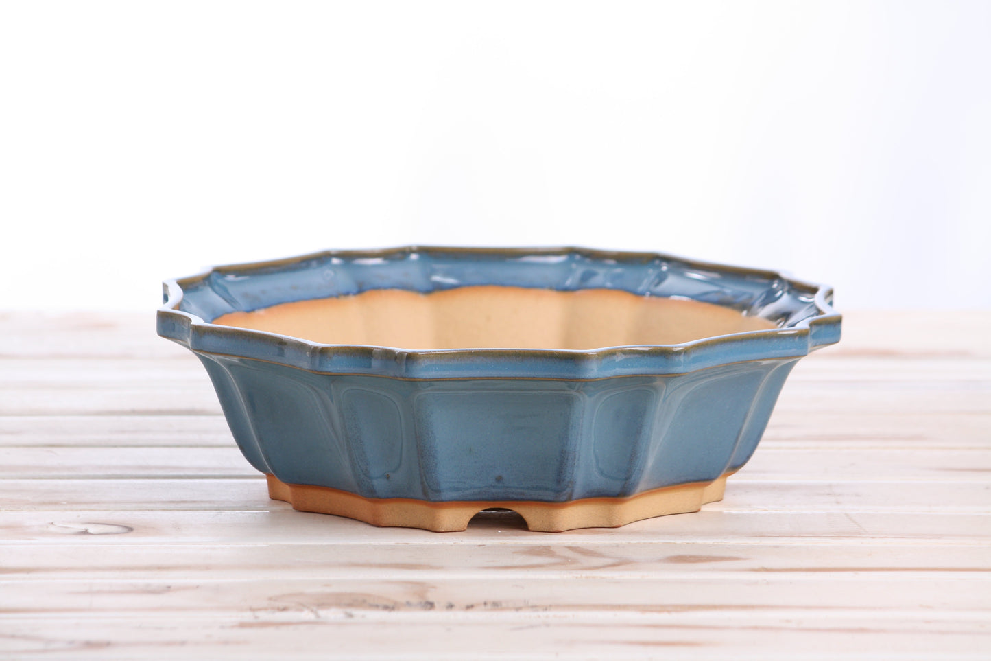 Willow Bonsai Ceramics Flower Design Bonsai Pot 10 Inch – Elegant Ceramic Bonsai & Succulent Planter, High‑Fired Frost‑Proof Stoneware with Drainage & Wiring Holes, Handmade in USA (Peacock 2025)