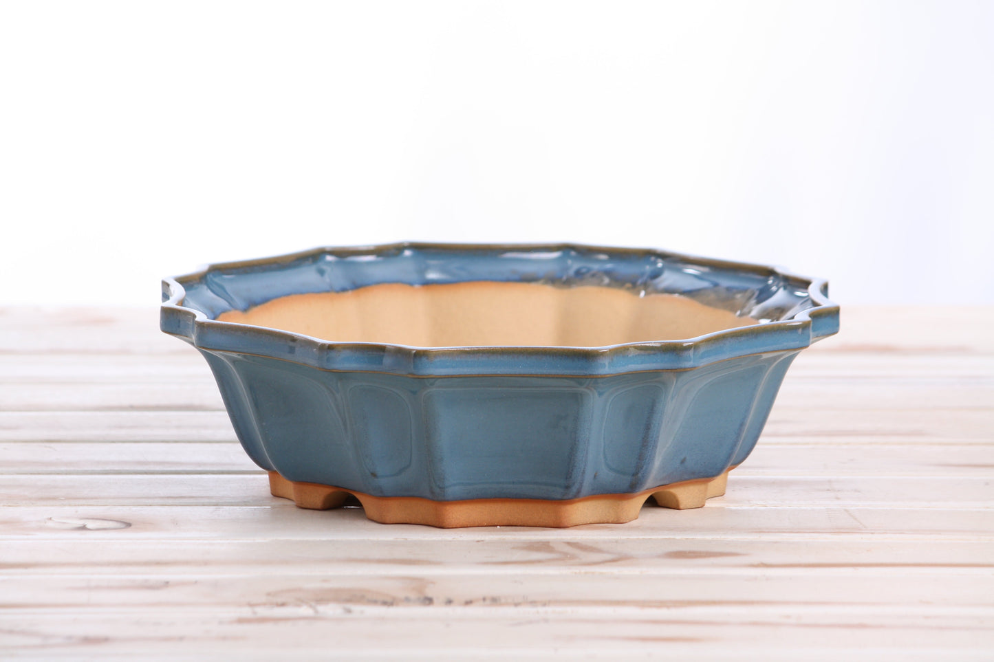 Willow Bonsai Ceramics Flower Design Bonsai Pot 10 Inch – Elegant Ceramic Bonsai & Succulent Planter, High‑Fired Frost‑Proof Stoneware with Drainage & Wiring Holes, Handmade in USA (Peacock 2025)