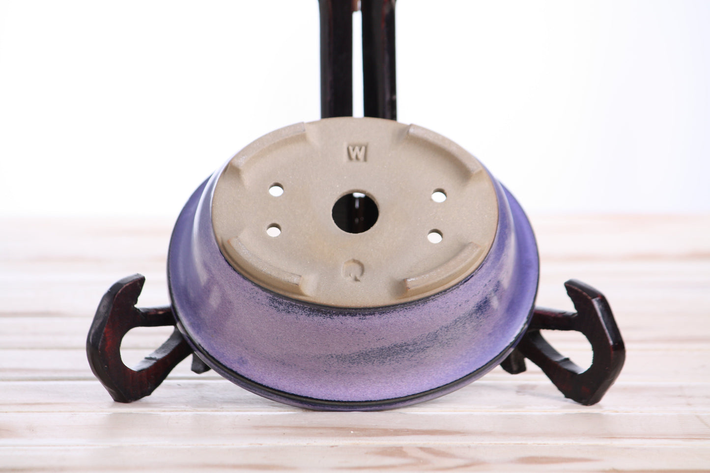 Willow Bonsai Ceramics Fat Bonsai Pot 5.5 Inch – Bold Oval Ceramic Bonsai & Succulent Planter with Accentuated Rim, High‑Fired Frost‑Proof Stoneware, Handmade in USA (Purple)