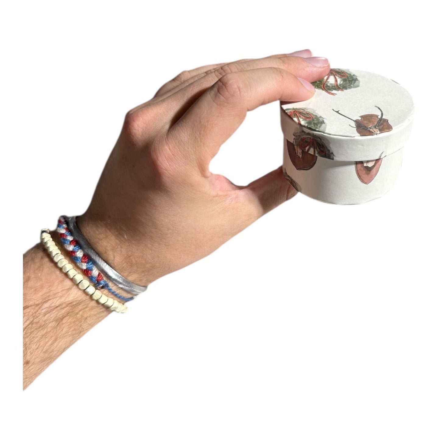 Round Handmade Recycled Paper Antler & Wreath Nesting Gift Boxes | 8 Sizes