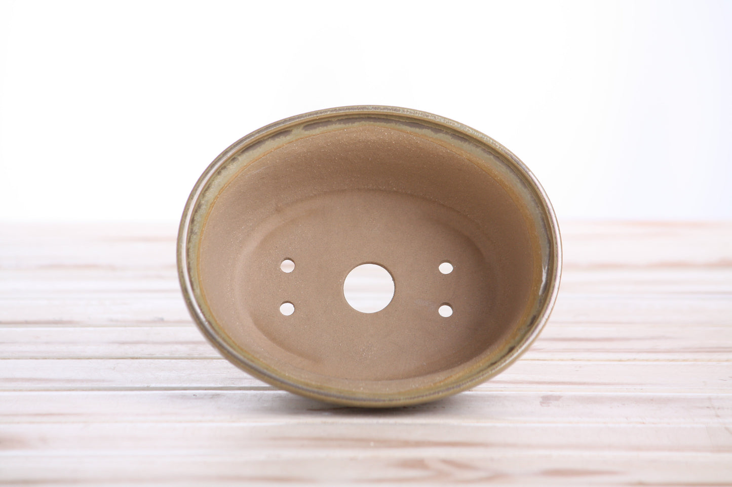 Willow Bonsai Ceramics Fat Bonsai Pot 5.5 Inch – Bold Oval Ceramic Bonsai & Succulent Planter with Accentuated Rim, High‑Fired Frost‑Proof Stoneware, Handmade in USA (Copenhagen)
