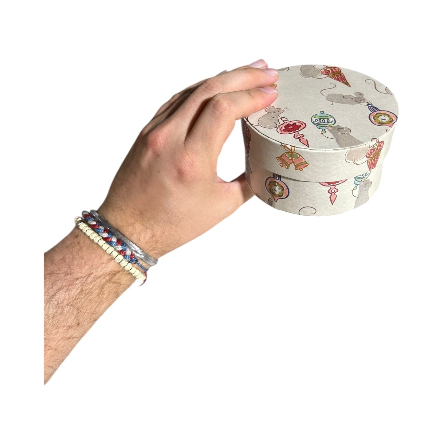 Round Handmade Recycled Paper Mice & Ornaments Nesting Gift Boxes | 8 Sizes