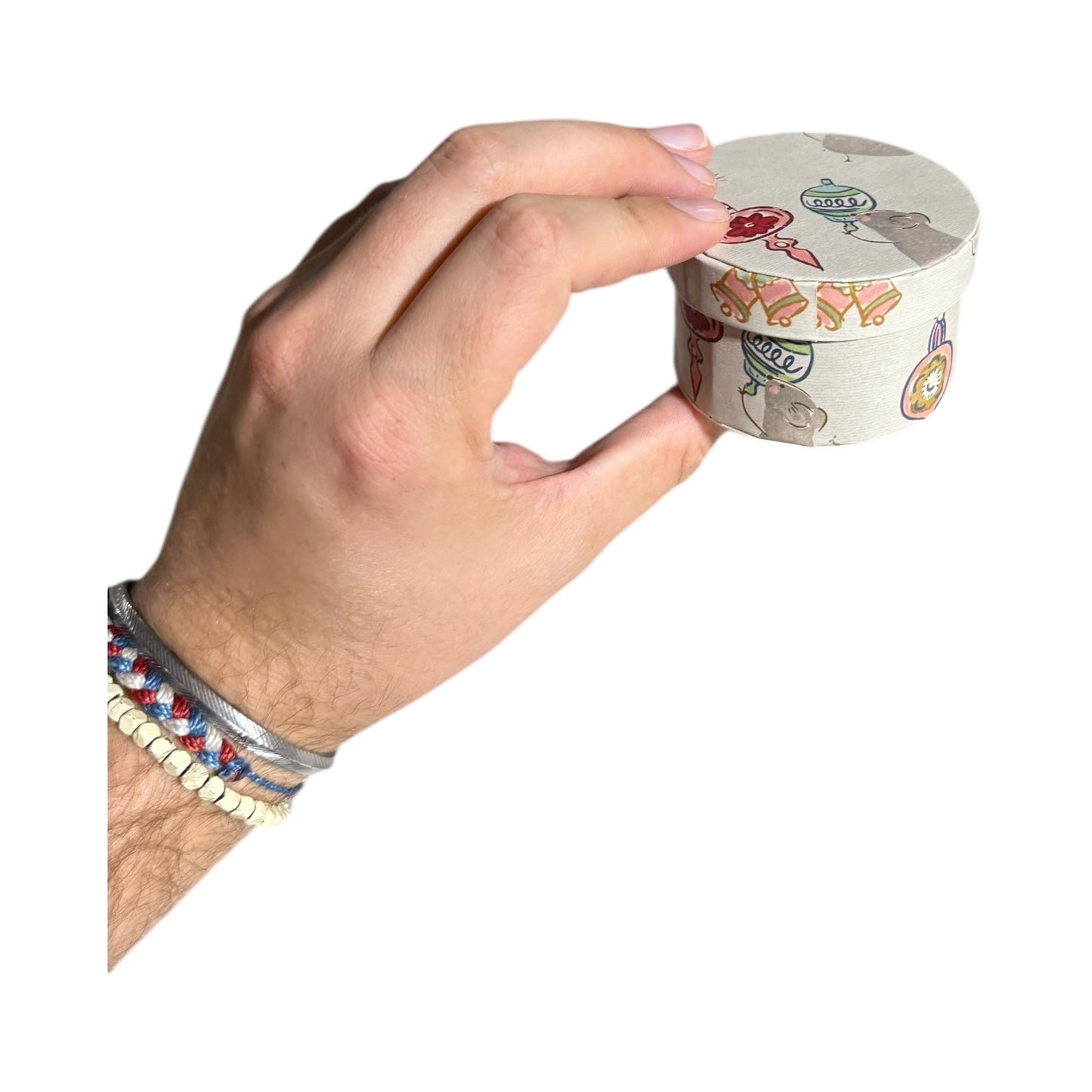 Round Handmade Recycled Paper Mice & Ornaments Nesting Gift Boxes | 8 Sizes