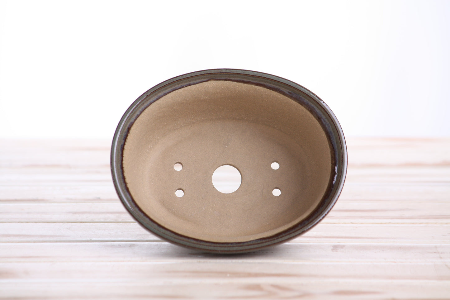 Willow Bonsai Ceramics Fat Bonsai Pot 5.5 Inch – Bold Oval Ceramic Bonsai & Succulent Planter with Accentuated Rim, High‑Fired Frost‑Proof Stoneware, Handmade in USA (Starry Night)