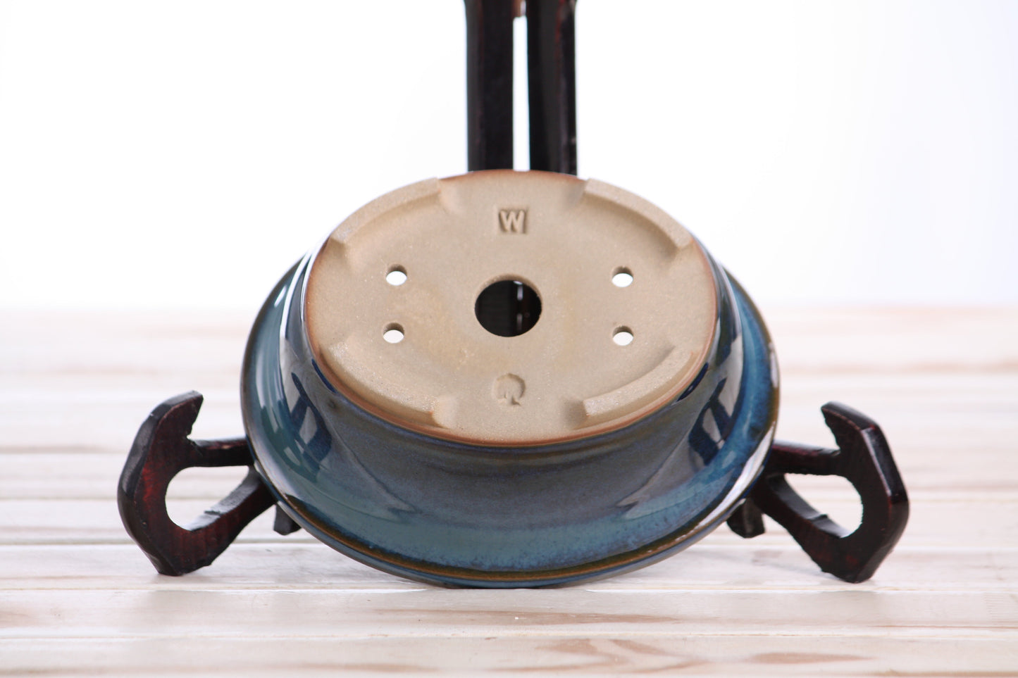 Willow Bonsai Ceramics Fat Bonsai Pot 5.5 Inch – Bold Oval Ceramic Bonsai & Succulent Planter with Accentuated Rim, High‑Fired Frost‑Proof Stoneware, Handmade in USA (Peacock 2025)