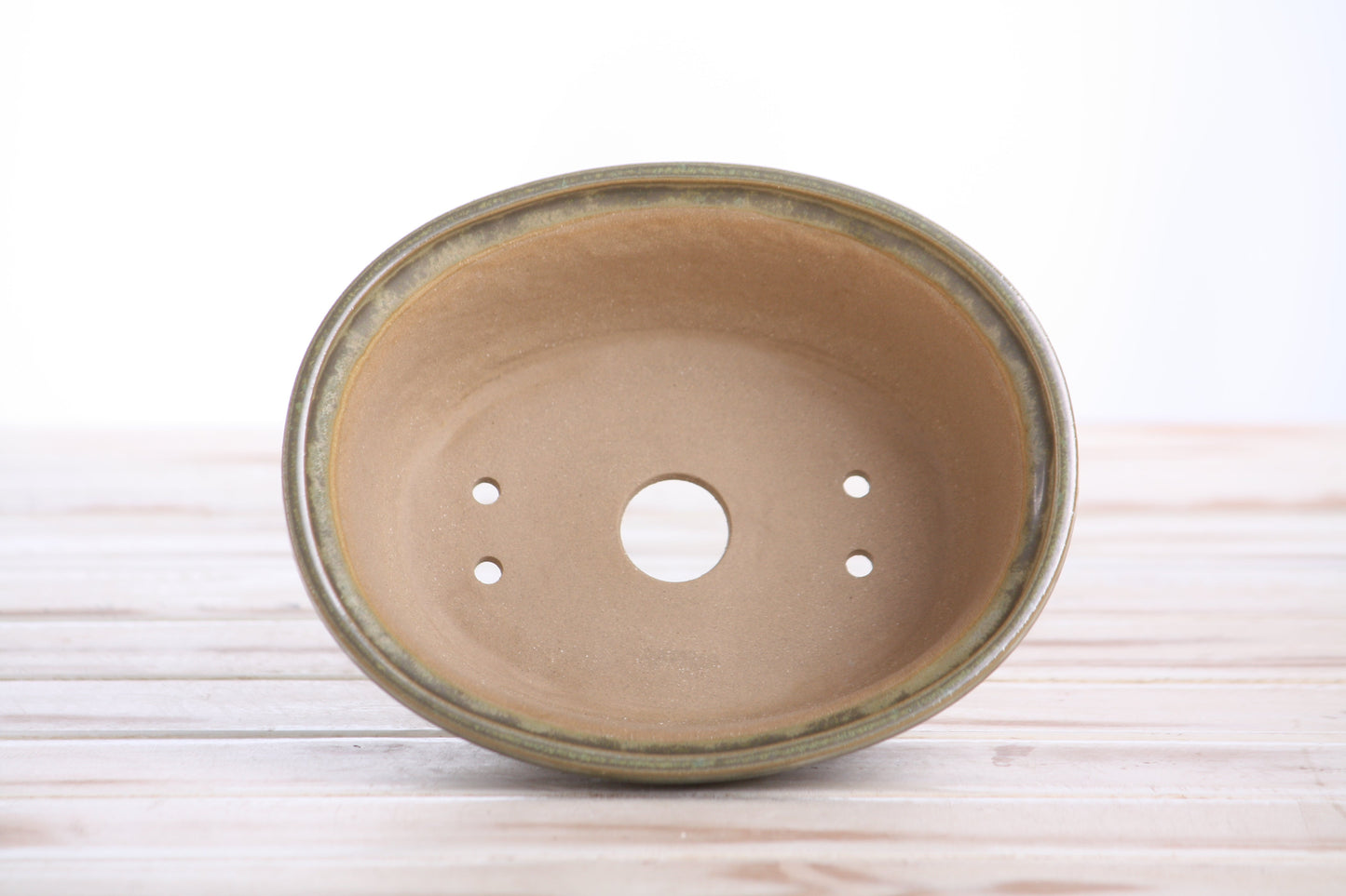 Willow Bonsai Ceramics Fat Bonsai Pot 6.5 Inch – Bold Oval Ceramic Bonsai & Succulent Planter with Accentuated Rim, High‑Fired Frost‑Proof Stoneware, Handmade in USA (Copenhagen)
