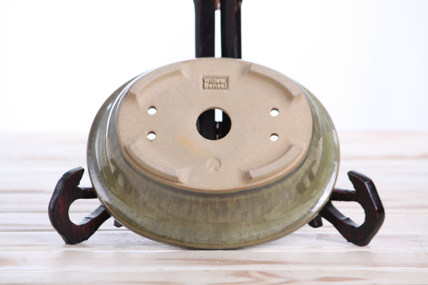 Willow Bonsai Ceramics Fat Bonsai Pot 6.5 Inch – Bold Oval Ceramic Bonsai & Succulent Planter with Accentuated Rim, High‑Fired Frost‑Proof Stoneware, Handmade in USA (Copenhagen)