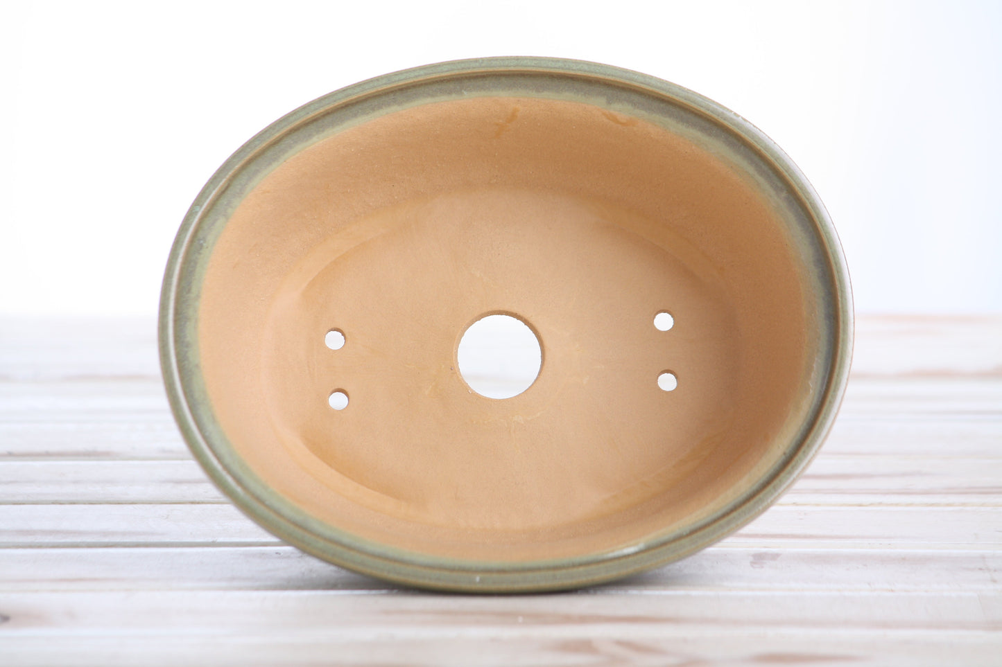 Willow Bonsai Ceramics Fat Bonsai Pot 7.5 Inch – Bold Oval Ceramic Bonsai & Succulent Planter with Accentuated Rim, High‑Fired Frost‑Proof Stoneware, Handmade in USA (Copenhagen)